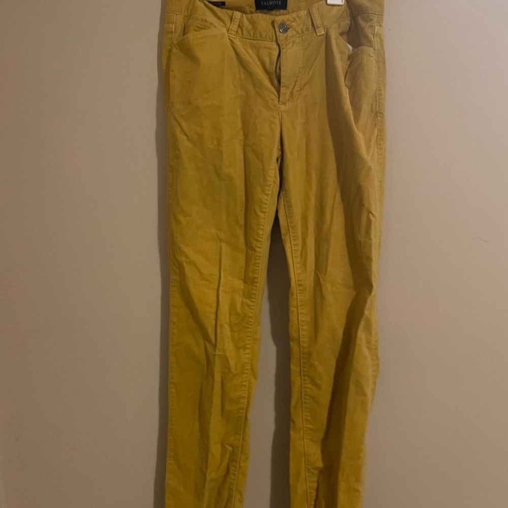 Yellow Velveteen Talbots Pants